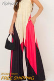 Yipinpay Gradient Sling Wide Leg Pant Romper 2023 Summer Women Backless Sleeveless Jumpsuit Ladies Vintage Pattern Printed Overall