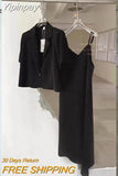 Yipinpay Suits Office Lady Grey Blazers Short Coat Short Sleeve Jacket Sexy Camisole Dress Bodycon Two Piece Sets Womens Outifits