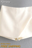 Yipinpay High Waist Green Shorts Women Summer Skirt Shorts Woman Asymmetric Skort Fashion Casual Shorts Y2k Streetwear Short Pants