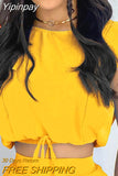 Yipinpay printed shorts suit women summer 2023 new Fashion solid simple shorts sets