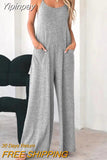 Yipinpay Design Spaghetti Strap Jumpsuit for Women 2023 Elegant Casual Long Pants Rompers Female Fashion Outfits