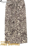 Yipinpay Print Pareo Wrap Skirt Woman High Waist Long Skirts For Women Fashion 2023 Beach Midi Skirt With Slit Women's Summer Skirts