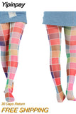 Yipinpay Long Socks Tight Heart/Floral/Cloud/Plaid Render Sexy Compression Stockings for Women Autumn Winter 2023 Female Lingerie
