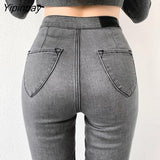 Yipinpay Black Skinny Stretch Mom Jeans High Waist Plus Up Pencil Pants Woman Denim Pantalones De Mujer Autumn Winter