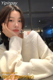 Yipinpay Color Knitted Sweater Woman Casual Long Sleeve Pullover Office Lady 2023 Autumn Loose Korean Fashion Clothing Design Chic