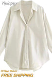 Yipinpay 2023 Women Shirt Multicolour Button Up Shirt Women Summer Long Sleeve Top Female Streetwear Oversize Shirts And Blouses