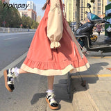 Yipinpay College Style Dress Women New Patchwork Summer Dress New Japanese Sailor Collar Mini Dress Female
