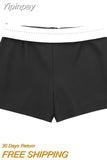 Yipinpay 2023 Women Fashion Mini Skirts Black Sexy Chic Short Skirts Female Casual Loose A-Line Skirt Summer Ladies Shorts Clothes