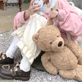 Yipinpay Spring and Autumn Sweet Set Women Student Cute Sweater + Corduroy Pants Two-piece Suit Female