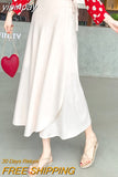 yipinpay Women Wrap Skirt Summer Beach Boho Sexy Casual One-piece Midi Skirts Korean Fashion Solid Color Chic Faldas 9 Colors