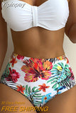 Yipinpay Women Swimwear Push Up Bikini Floral Swimsuit Female Brazilian Bikinis Set Bandeau Swimming Suit Beachwear Bather Biquini