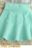 Yipinpay Fleece Pink Mermaid Skirt Women Hip Mini Ruffle Wild Jupe Faldas Mujer Moda 2023