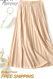 Yipinpay Pleated Midi Skirt Elastic High Waist Sweet Casual 2023 Summer Slim Long Preppy Woman's Skirts Maxi Black Skirt Jupe