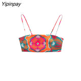 Yipinpay New Women Print Kimono Overd Shirts 2023 Long Pants Set Summer Female 2PCS Sets Casual Top With Belt Street Outwear Mujer