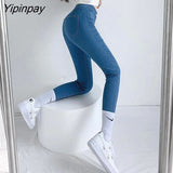 Yipinpay Black Skinny Stretch Mom Jeans High Waist Plus Up Pencil Pants Woman Denim Pantalones De Mujer Autumn Winter