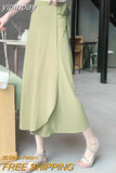 yipinpay Women Wrap Skirt Summer Beach Boho Sexy Casual One-piece Midi Skirts Korean Fashion Solid Color Chic Faldas 9 Colors