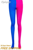 Yipinpay Women Sexy 2 Colors Patchwork Footed Tights Stretchy Pantyhose Stockings Elastic Stockings Pantyhose
