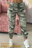 Yipinpay Print Drawstring Pocket Design Cargo Pants 2023 Newfashion Women's Bottom
