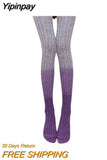 Yipinpay Women Lolita Long Socks Female Lingerie Knitted Patchwork Thigh High Socks Sexy Compression Stockings for Women Fall Winter 2023
