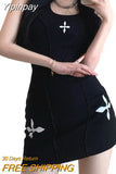 Yipinpay Women Bodycon Short Vest Dress Summer Clothes 2023 Gothic Chic and Elegant y2k Cheap Casual Evening Party Dress Club Streetwear