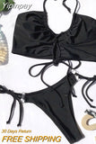 Yipinpay Leopard Bikini 2023 Micro Bikini Set Push Up Thong High Cut Swimwear Women Mini Swimsuit Female Bathing Suit