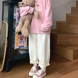 Yipinpay Spring and Autumn Sweet Set Women Student Cute Sweater + Corduroy Pants Two-piece Suit Female