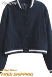 Yipinpay TRAF Fashion 2023 Woman Baseball Jackets for Women Casual Chic Coats Female with Pocket Spring Jacket Ladies New Outerwear