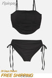 Yipinpay New Women's Swimsuit Two-piece Swimwear 2023 Women Bikinis Sets Korea Multi Color Sexy Gather Split Beach Female Swimsuit
