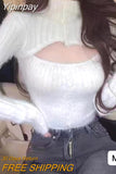 Yipinpay High Collar Sweaters Long Sleeve Top Mink Cashmere Sweet Solid Soft Mohair Pink Sweater Women Sueters De Mujer Crop White