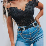 Yipinpay Women Cami Lace V neck Sexy Bodycon Short Tops
