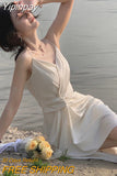 Yipinpay Summer Sleeveless Midi Dress Women Elegant Irregular Formal Occasion Dresses Casual Beach Evening Promparty Dress 2023 New