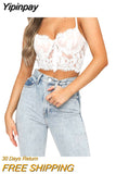 Yipinpay Women‣s Sexy Perspective Lace Bra Fashion Solid Color Backless Suspender Body Shaping Lingerie