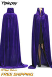 Yipinpay Hooded Cloak Adult Elf Witch Long Purim Carnival Halloween Cloaks Capes Robe Larp Women Men Vampires Grim Reaper Party