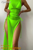 Yipinpay Piece Women Swimsuit Micro Bikini Halter Coer Ups High Cut Female Swimwear Sexy Biquini Bathing Suit Beachear Bikini Set