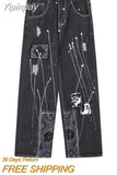 Yipinpay Womens Boyfriend Baggy Jeans Men White Denim Trouser Korean Streetwear Straight Casual Jean Pants Vintage Femme Fashion 2023