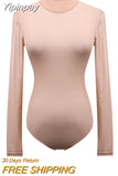 Yipinpay Transparent Sexy Mesh Bodysuit 3 Colors Long Sleeve Jumpsuit Women Sheer Leotard Fashion Underwear Teddy Daily Wear Hot Sale