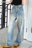 yipinpay Women's Baggy Jeans 2023 Vintage Fashion Classic Wide Leg Denim Pants Female Street Casual Korean Harajuku Chic Jean
