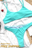 Yipinpay Bikini 2023 Sexy Bikini Set Women's Swimsuit Black Swimwear Bathing Suit Swimming Suits Beachwear Thong Brazilian Biquini