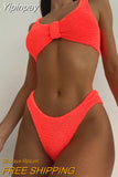 Yipinpay Bikinis 2023 Sexy Women Swimsuits Female Swimwear Brazilian Bikini Set Biquini Solid Bathing Suit Swimming Suits Beachwear