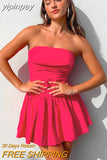 yipinpay New Fashion Women Skinny A-Line Sexy Party Mini Night Club Tube Dress Sleeveless Elegant Evening Short Summer Dress 2023