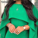 Yipinpay Cape Sleeve Bodycon Dress Mini Dress for Women