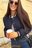 Yipinpay TRAF Fashion 2023 Woman Baseball Jackets for Women Casual Chic Coats Female with Pocket Spring Jacket Ladies New Outerwear