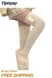Yipinpay Women Lolita Socks Fall Winter Stockings Kawaii Cute Harajuku y2k Thermal Stockings Woman Thigh High Socks Female Lingerie