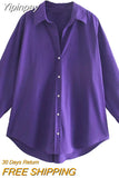 Yipinpay 2023 Women Shirt Multicolour Button Up Shirt Women Summer Long Sleeve Top Female Streetwear Oversize Shirts And Blouses