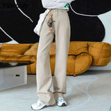 Yipinpay Women's Pants Loose High Waist Jeans Women 2023 Spring Denim Casual Female Floor-length Jeans Trousers