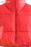 Yipinpay Women Autumn Winter Vest Sleeveless Jackets Waistcoat Clothing Warm Coats 2023 Luxury y2k Padded Puffer Vest Female Clothes