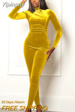 Yipinpay Women's Jumpsuit Spring New Fashion High Collar Long Sleeve High Waist Pants Women Office Elegant Commuting Slim Jumpsuit