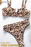 Yipinpay Leopard Bikini 2023 Micro Bikini Set Push Up Thong High Cut Swimwear Women Mini Swimsuit Female Bathing Suit