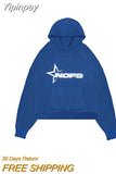 Yipinpay Graphic Hoodies Women Men Hip Hop Casual Loose Hood Shirt Harajuku Streetwear Punk Long Sleeve Pullover Y2K Sweatshirts