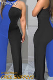 Yipinpay One Shoulder Long Sleeve Jumpsuit Sexy Skinny jumpsuit women sexys female one-pieces 2023 new fashion rompers